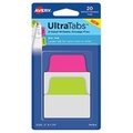 Avery Dennison Avery-Dennison 74764 Ultra Tabs Repositionable Tabs; Green & Pink - 2 x 1.8 in. 74764